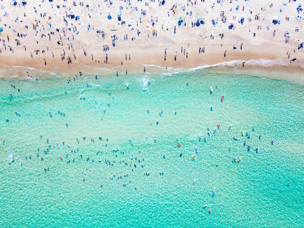 aerial view of bondi beach