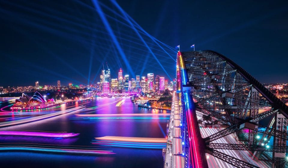 Immerse Yourself In The Sights And Sounds Of Vivid With The Iconic Harbour Bridge Climb