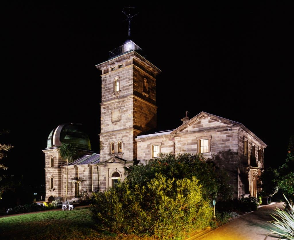 sydney observatory at night