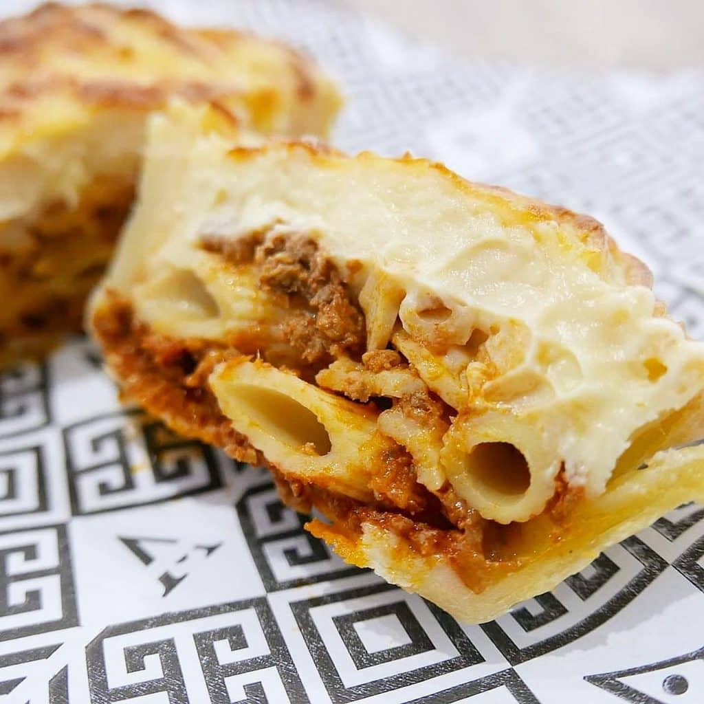 beef and pasta pie at alevri