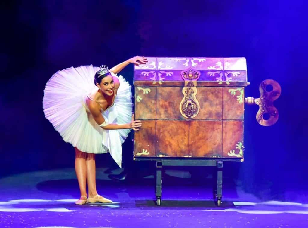 a dancer on stage for the state theatre, christmas spectacular