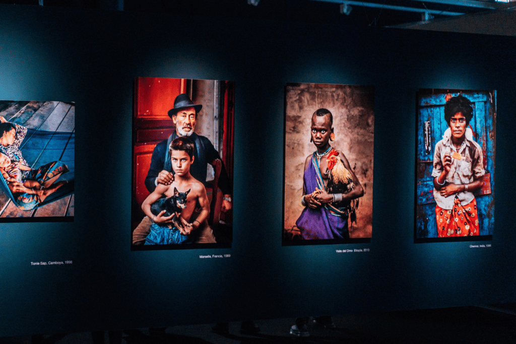 four photographs exhibited at the Icons exhibition